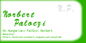 norbert paloczi business card